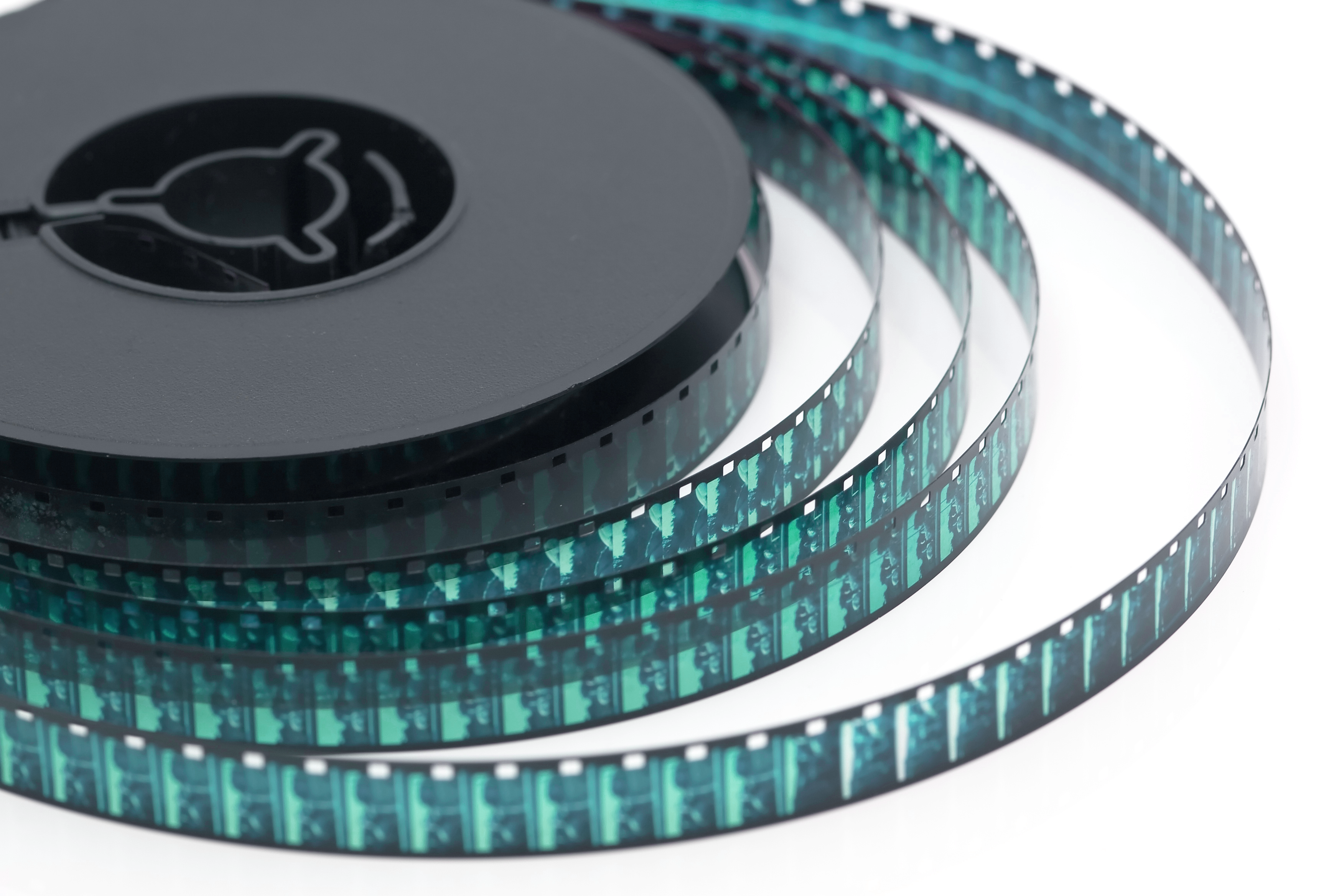 Ein elegantes Bild einer Super 8 Filmrolle